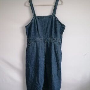 Universal Thread Womens Denim Blue Y2K Witchy Sleeveless Overall Dress Size 14